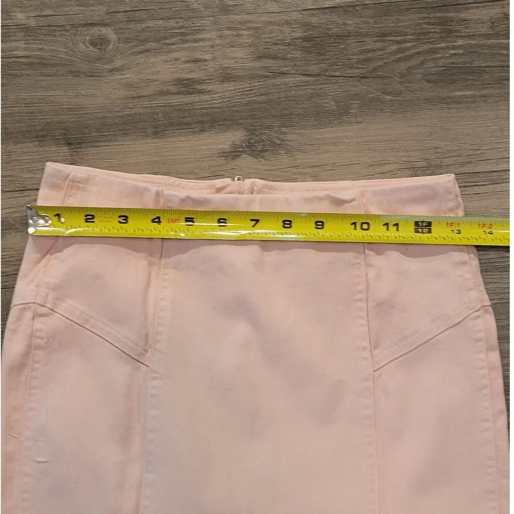 Chelsea &‎ Violet Girls Pink Denim Mini Skirt Size L Zip Back Cotton Blend